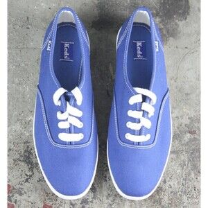 Brand New in Box Keds Blue Champion Canvas Lace Up Shoes, Size 7.5M